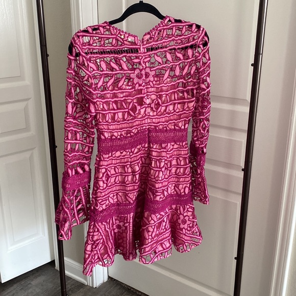 LA MAISON TALULAH Caprice Long-Sleeve Floral-Lace Short Dress - Picture 7 of 9